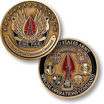 チャレンジコイン‼️ Amazon | U.S. Army Special Operations Command Sine Pari